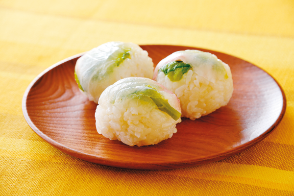 見た目も華やか！菜の花と鯛の手まり寿司