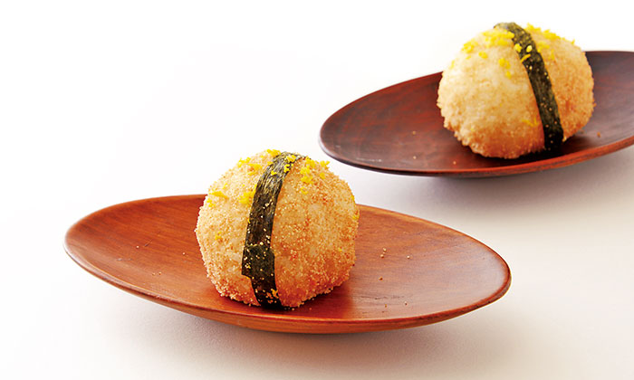 新感覚!まぶしてつくる簡単おむすび♪焼きたらこの柑橘風味
