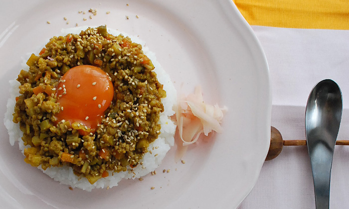 【一皿・時短】ひき肉と秋の和野菜キーマカレーの簡単レシピ