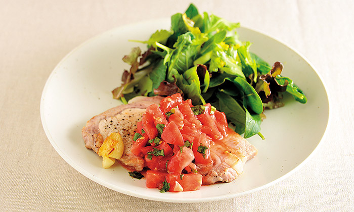 豚肉のソテーフレッシュトマトソースのレシピ(作り方)