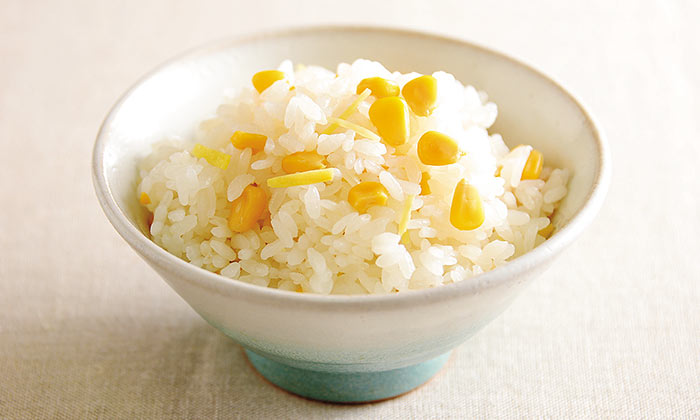 とうもろこしとしょうがのごはんのレシピ(作り方)